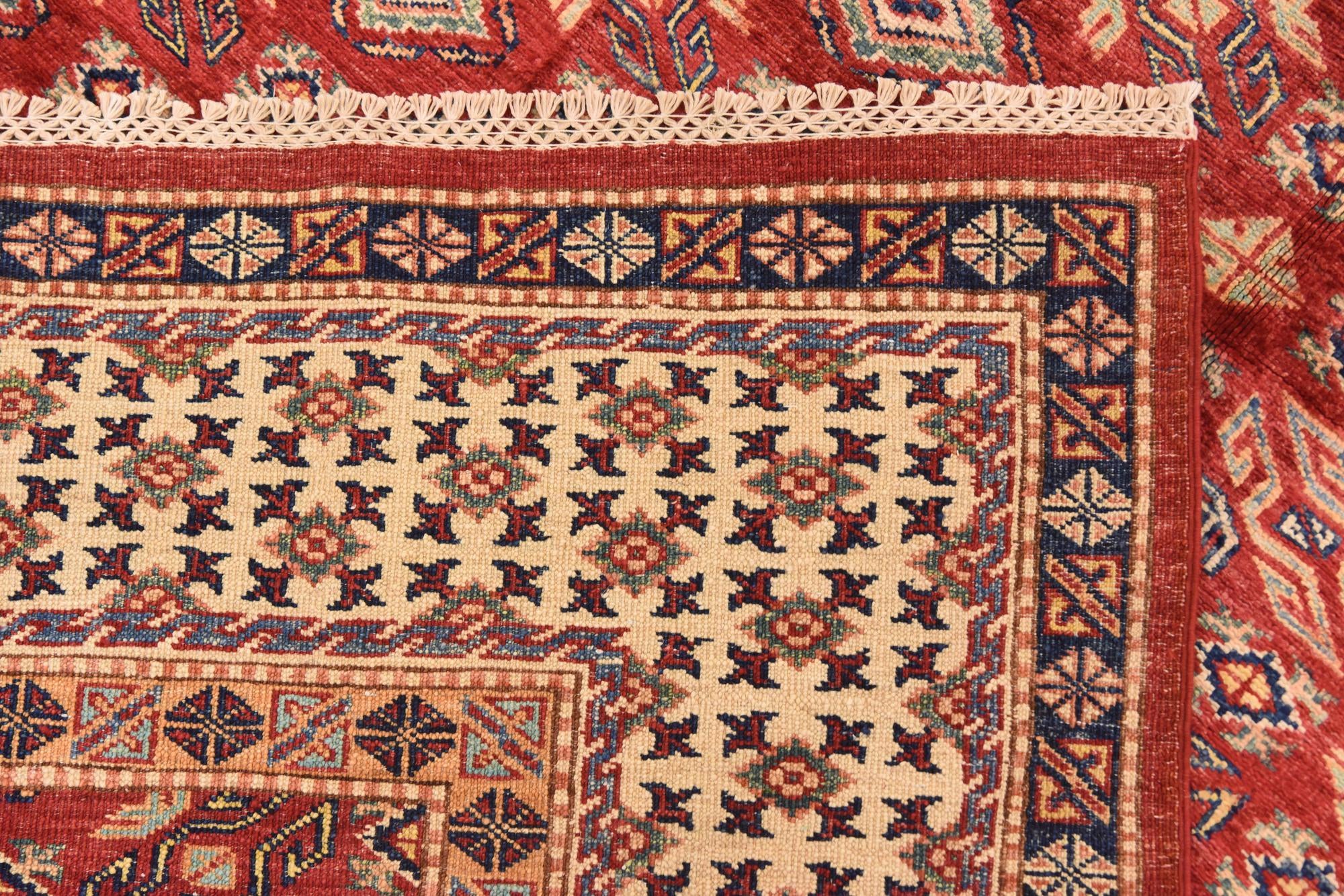 6' 8 x 9' 5 Hand Knotted Kazak Oriental Rug