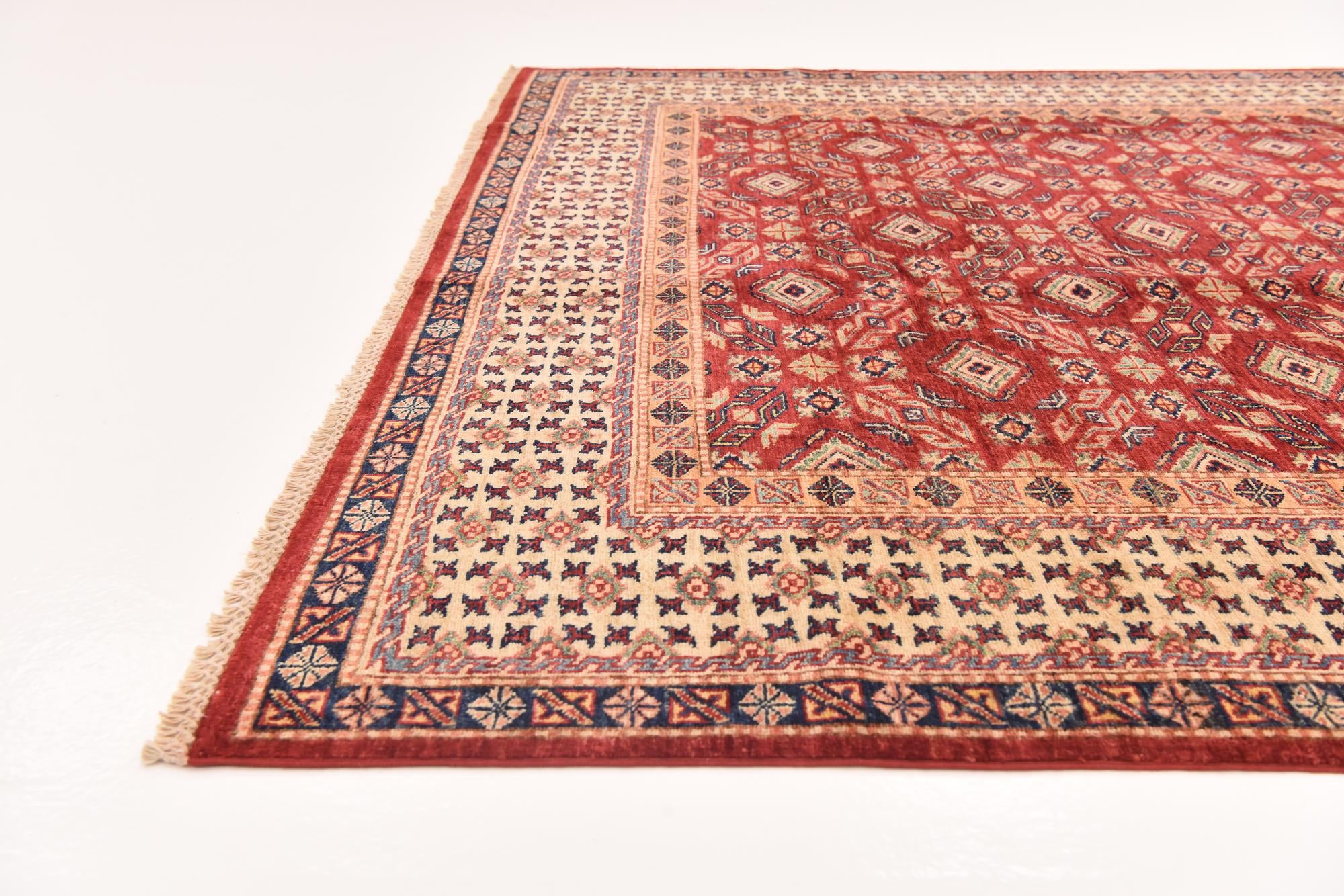 6' 8 x 9' 5 Hand Knotted Kazak Oriental Rug
