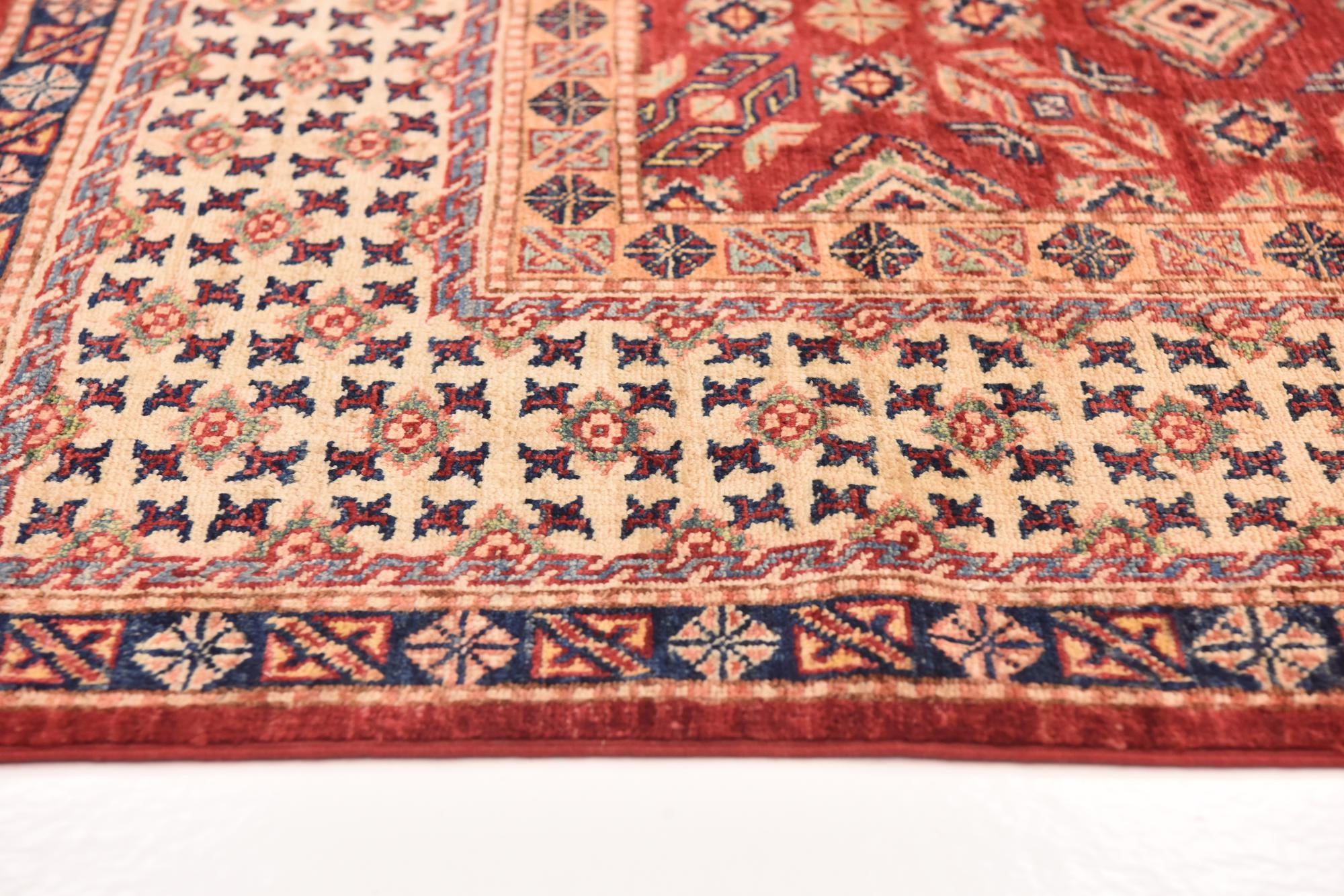 6' 8 x 9' 5 Hand Knotted Kazak Oriental Rug