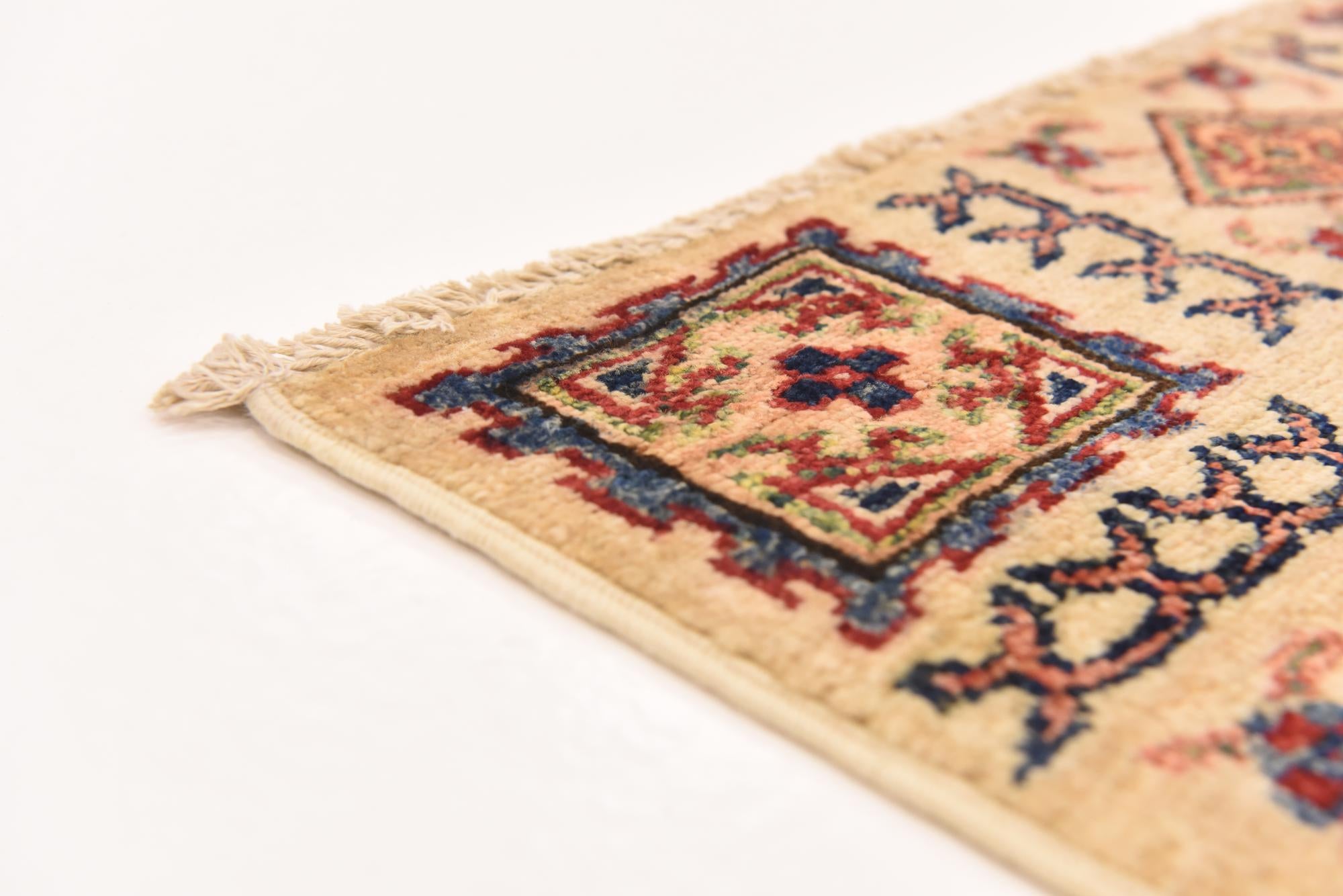 3' 4 x 4' 10 Hand Knotted Kazak Oriental Rug