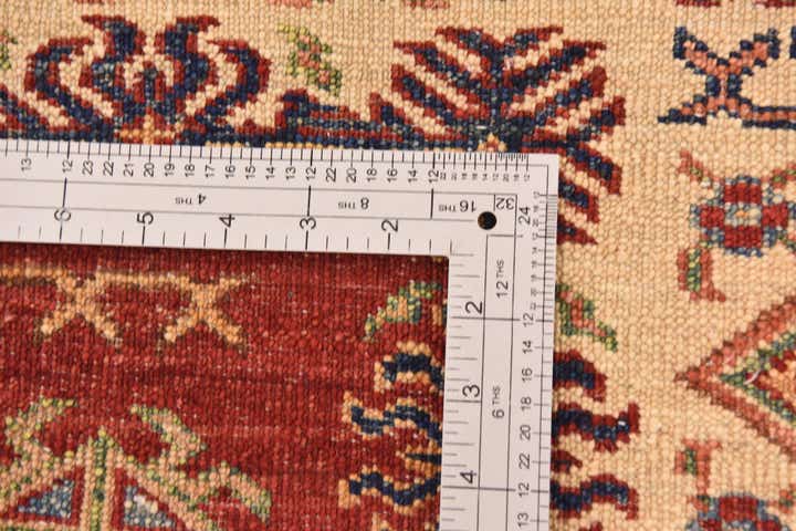 3' 4 x 4' 10 Hand Knotted Kazak Oriental Rug