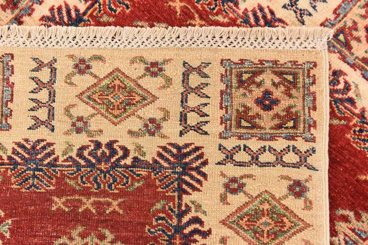 3' 4 x 4' 10 Hand Knotted Kazak Oriental Rug