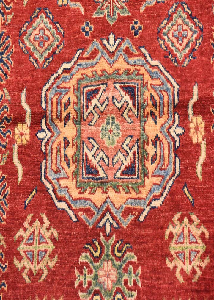3' 4 x 4' 10 Hand Knotted Kazak Oriental Rug