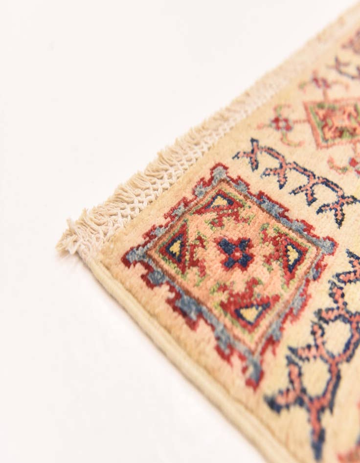 Detail image of 3' 4 x 4' 10  Hand Knotted Kazak Oriental Rug
