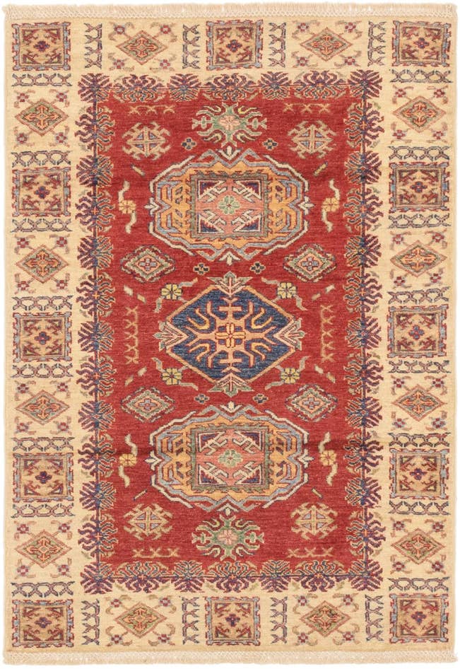 Detail image of 3' 4 x 4' 10 Hand Knotted Kazak Oriental Rug