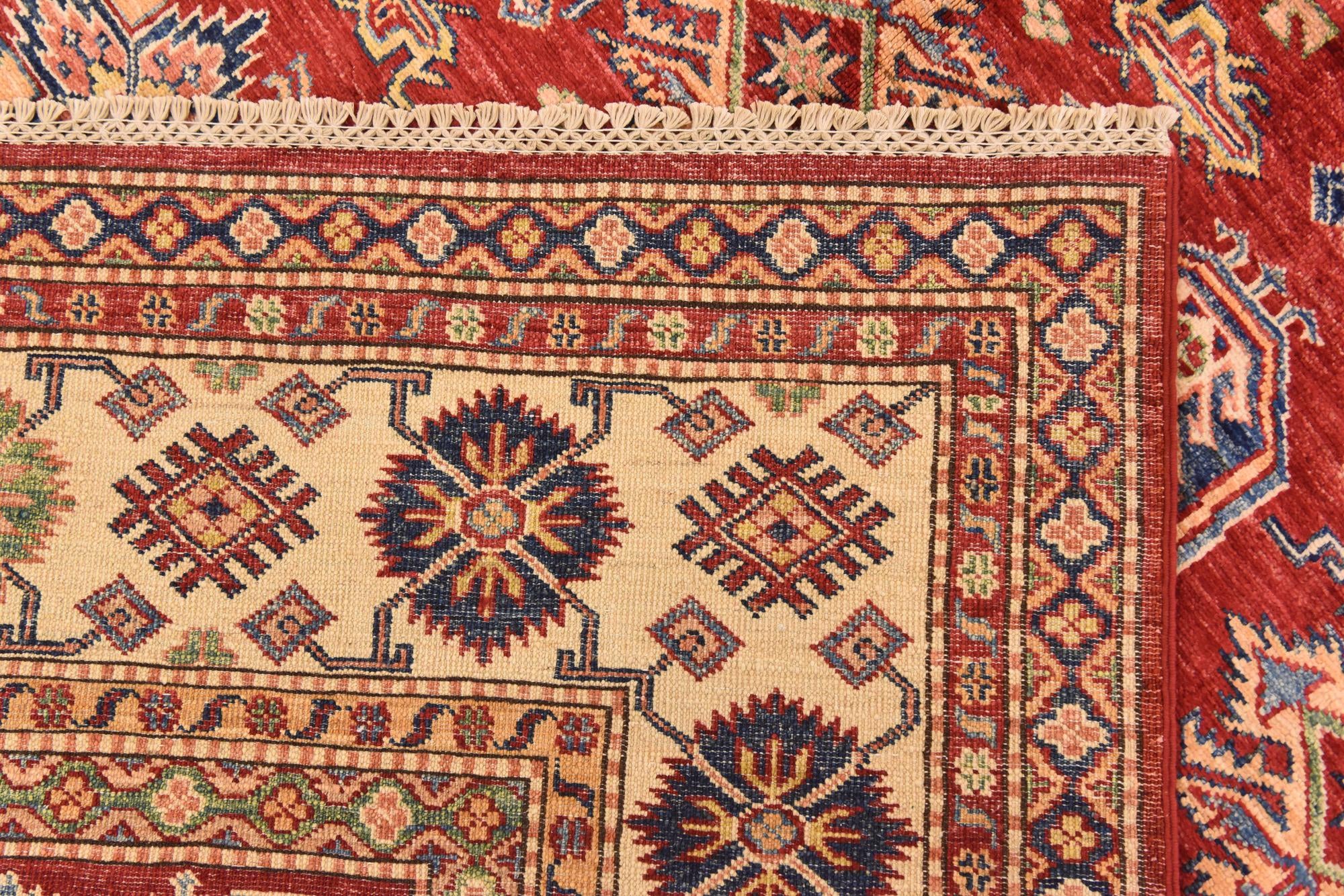 6' 7 x 9' 10 Hand Knotted Kazak Oriental Rug