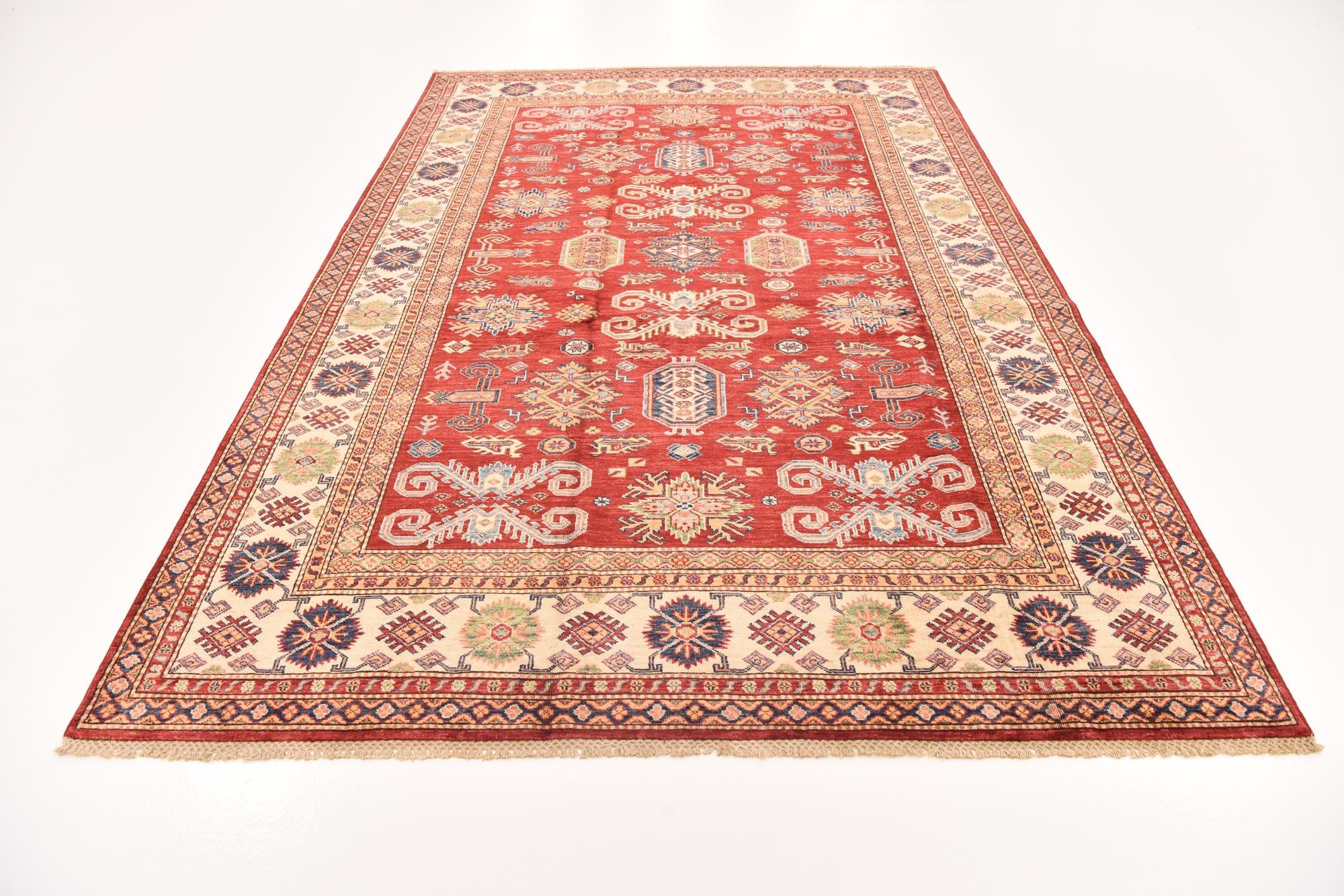 6' 7 x 9' 10 Hand Knotted Kazak Oriental Rug