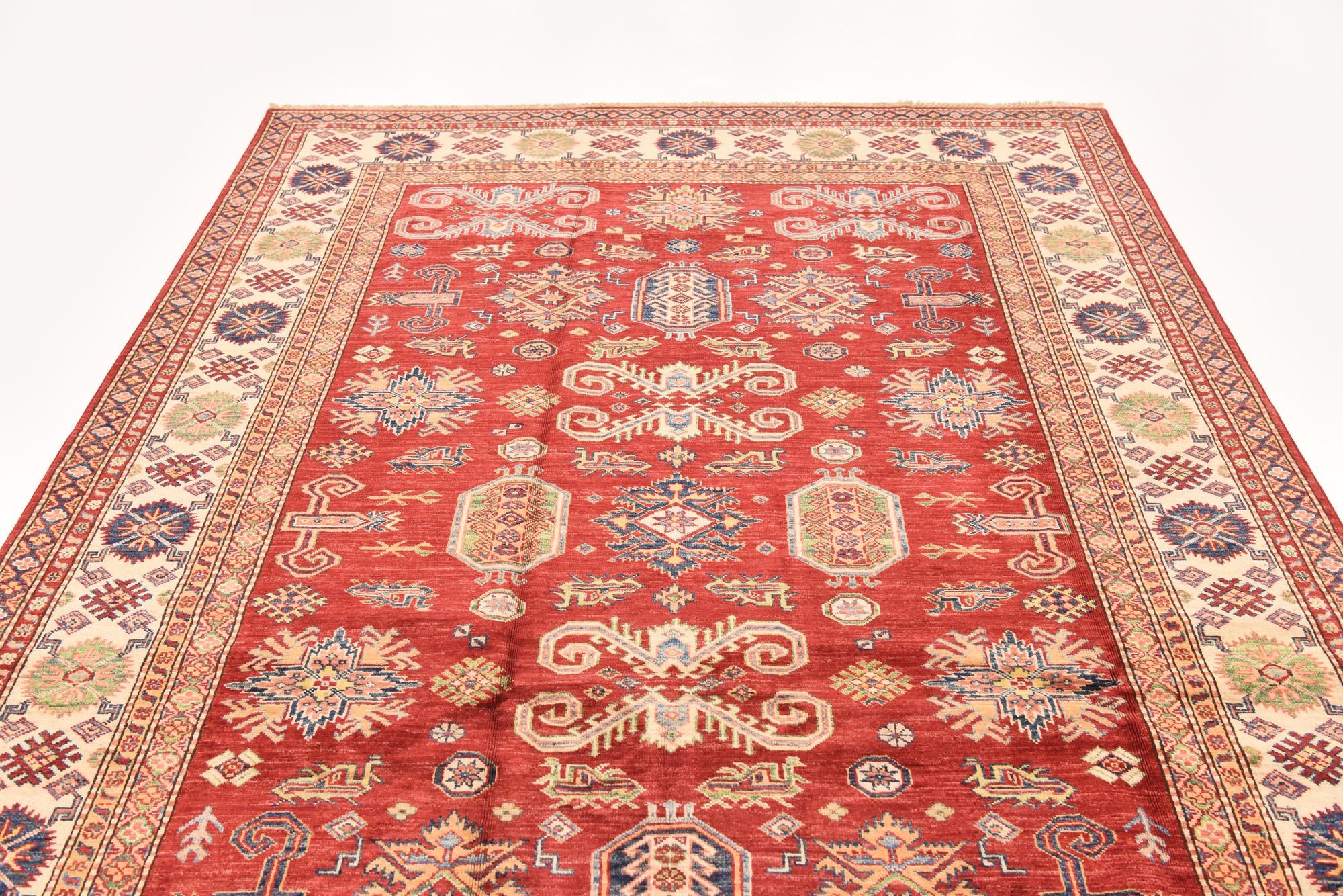 6' 7 x 9' 10 Hand Knotted Kazak Oriental Rug