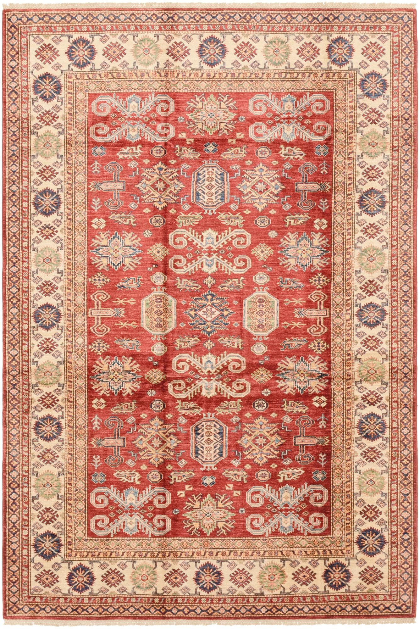 6' 7 x 9' 10 Hand Knotted Kazak Oriental Rug