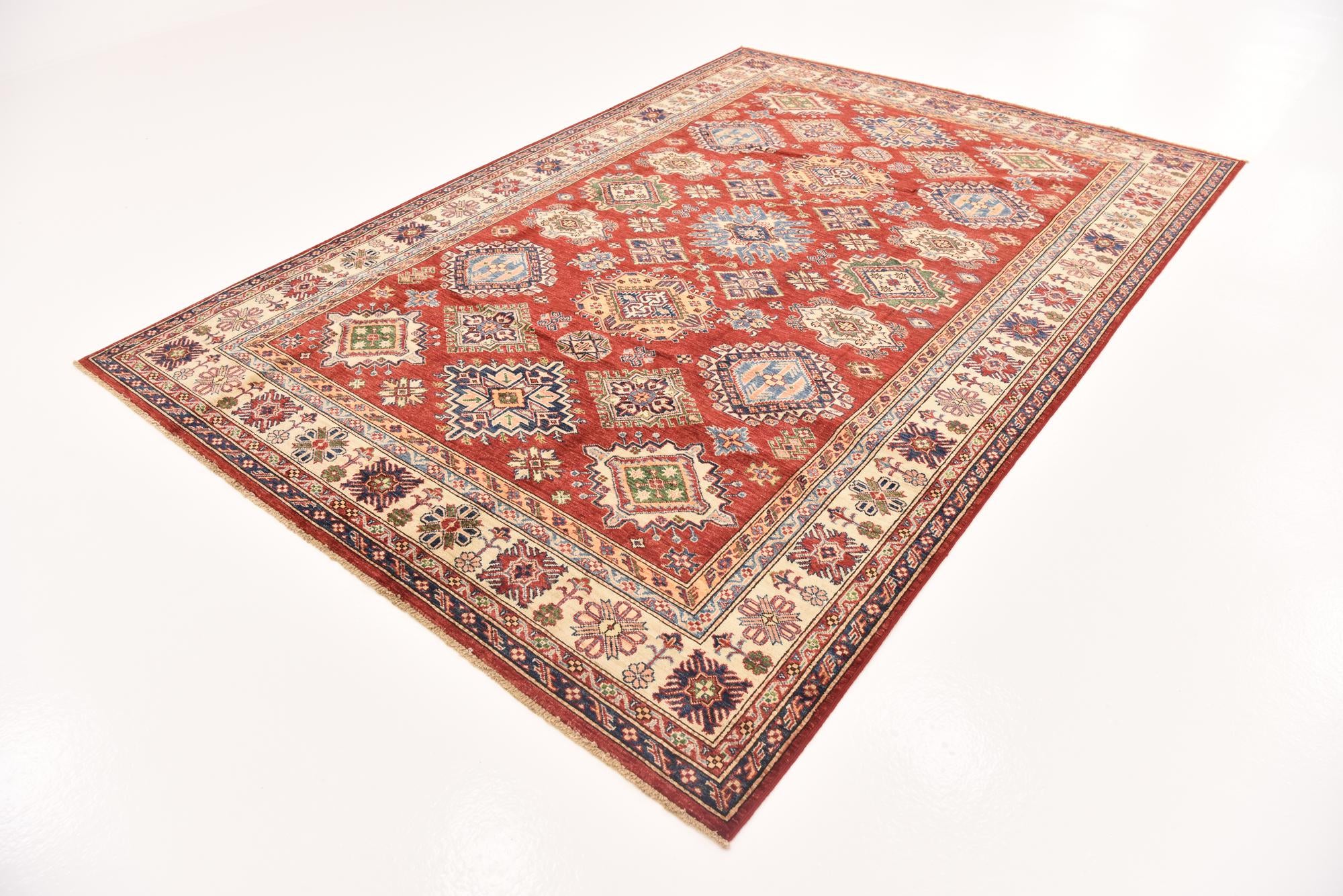 6' 9 x 9' 9 Hand Knotted Kazak Oriental Rug