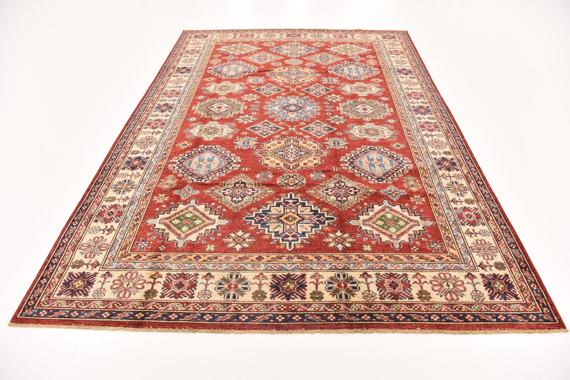 6' 9 x 9' 9 Hand Knotted Kazak Oriental Rug