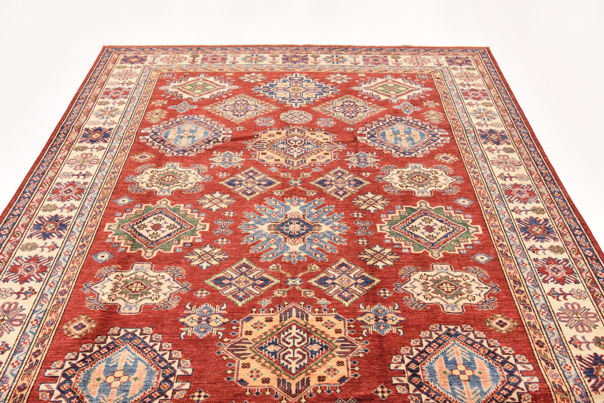 6' 9 x 9' 9 Hand Knotted Kazak Oriental Rug