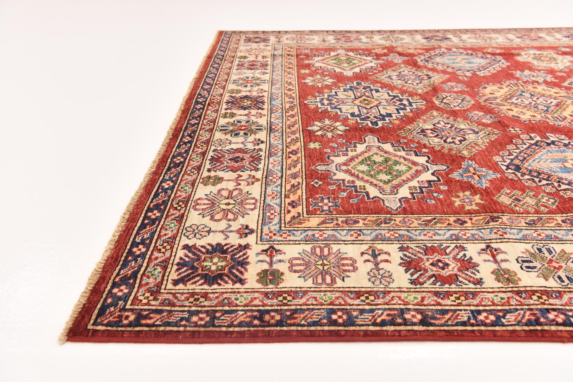 6' 9 x 9' 9 Hand Knotted Kazak Oriental Rug