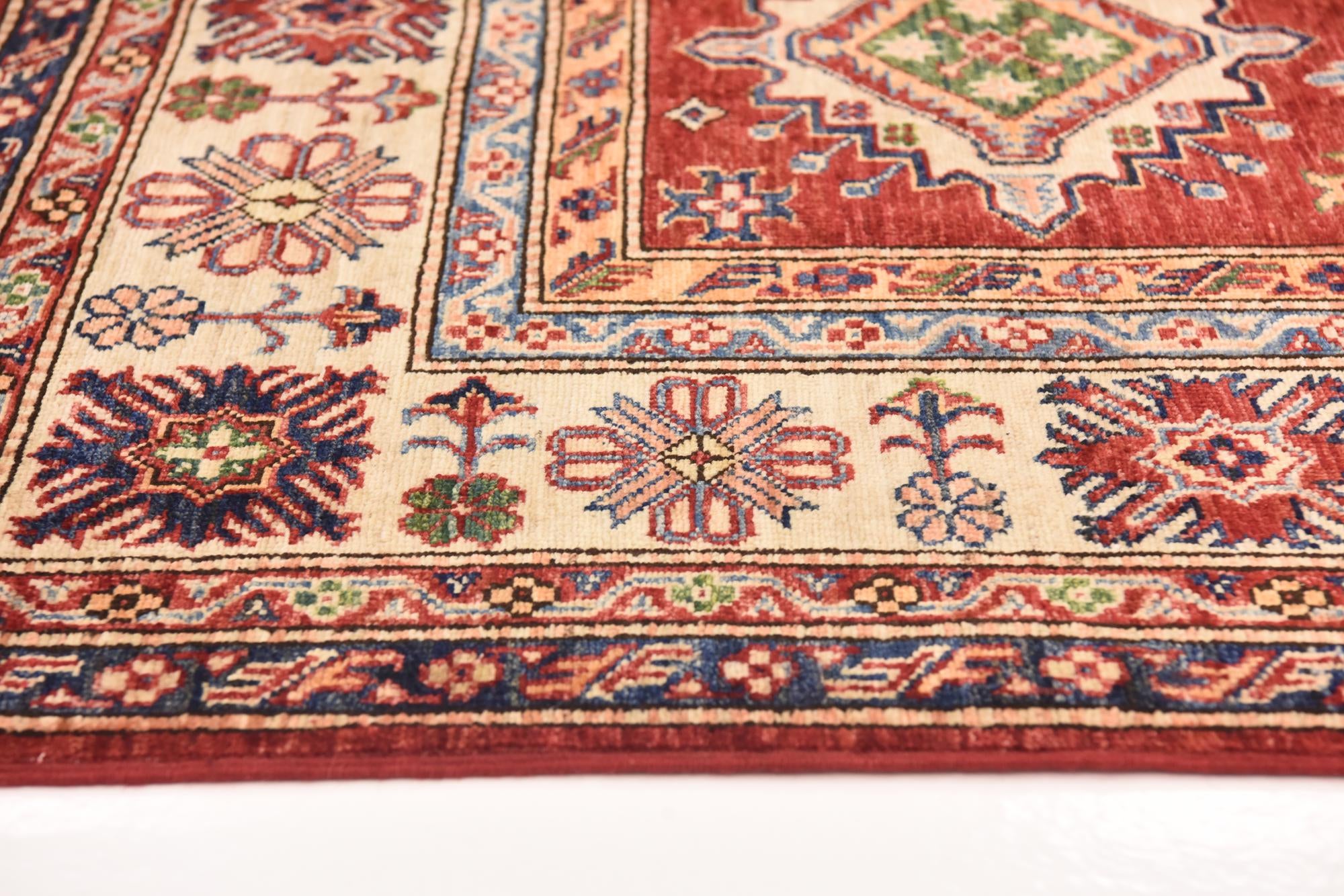 6' 9 x 9' 9 Hand Knotted Kazak Oriental Rug