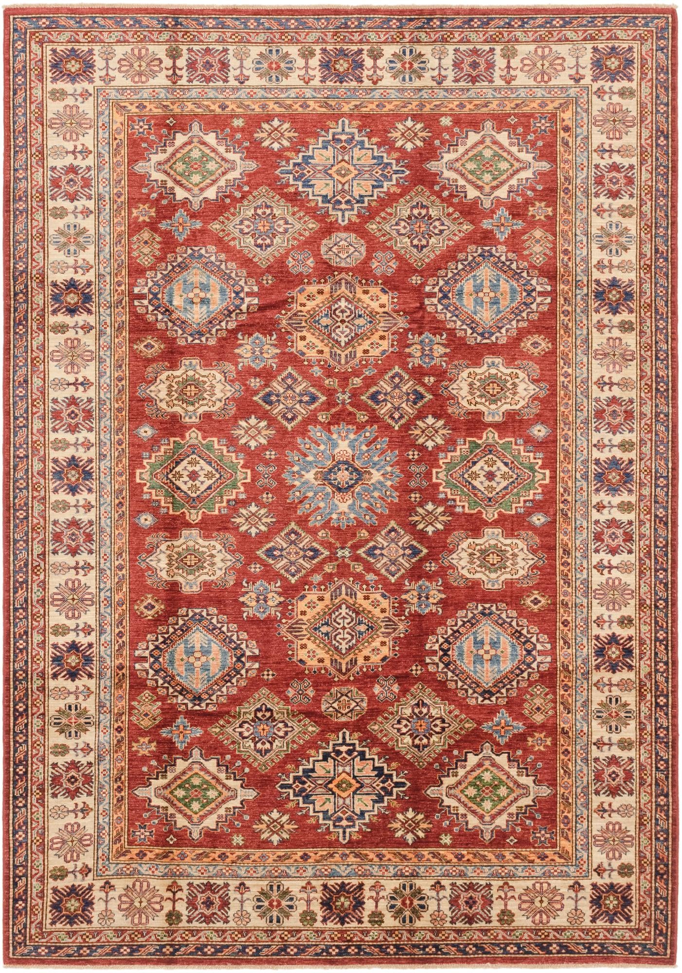 6' 9 x 9' 9 Hand Knotted Kazak Oriental Rug