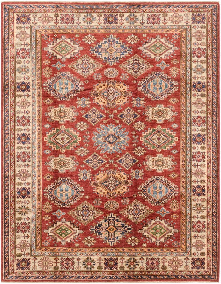 Detail image of 6' 9 x 9' 9 Hand Knotted Kazak Oriental Rug