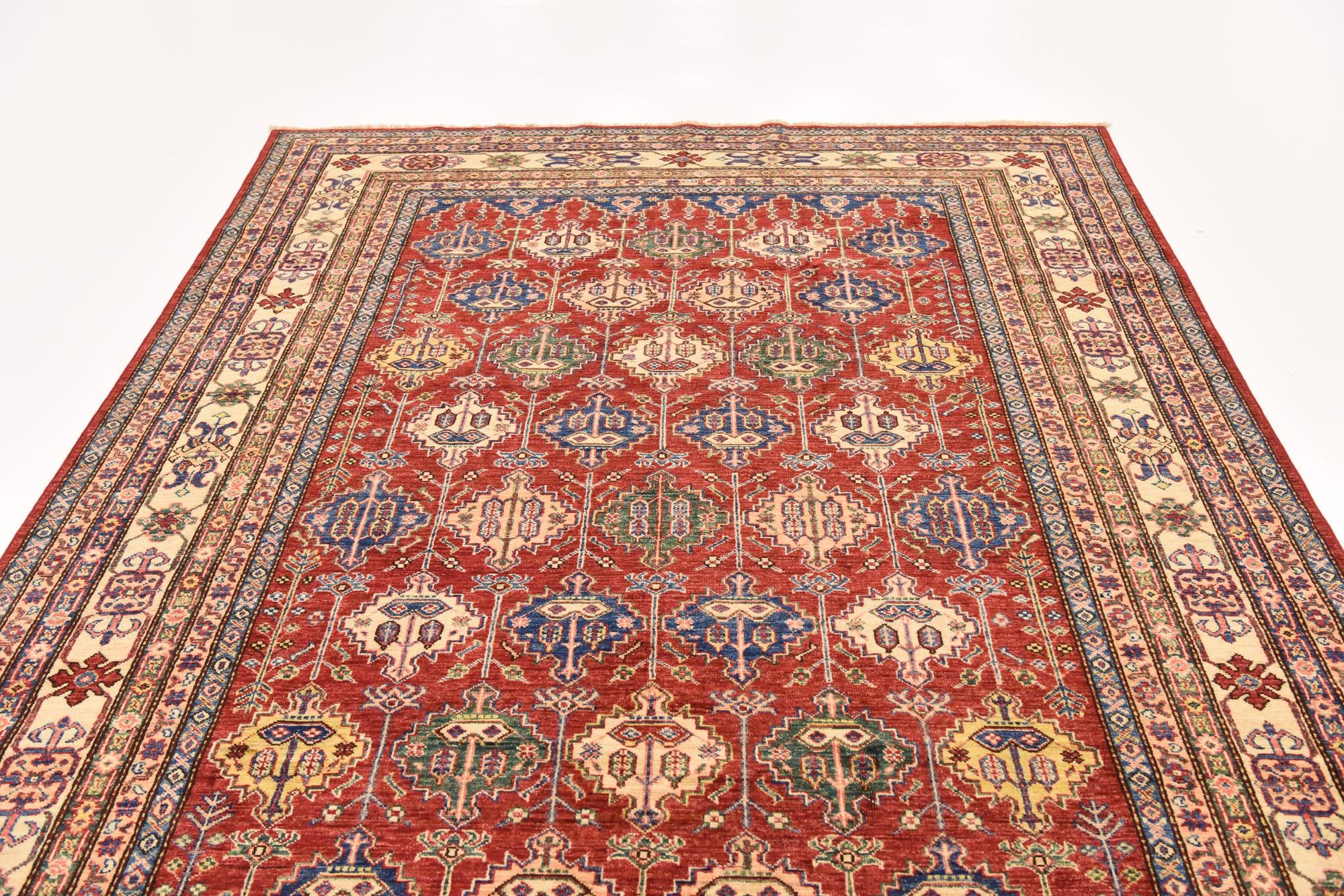 6' 8 x 9' 10 Hand Knotted Kazak Oriental Wool Rug