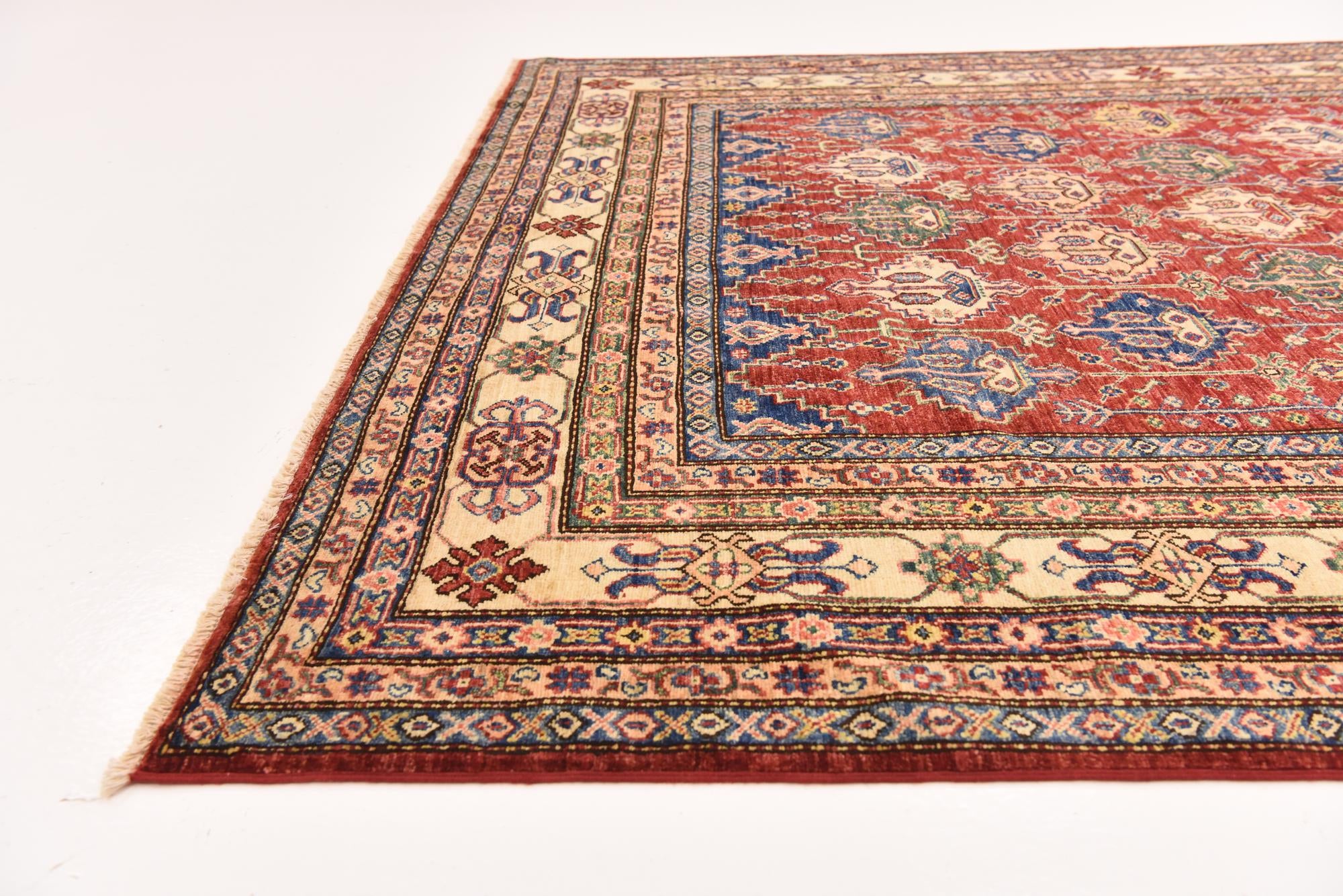 6' 8 x 9' 10 Hand Knotted Kazak Oriental Wool Rug