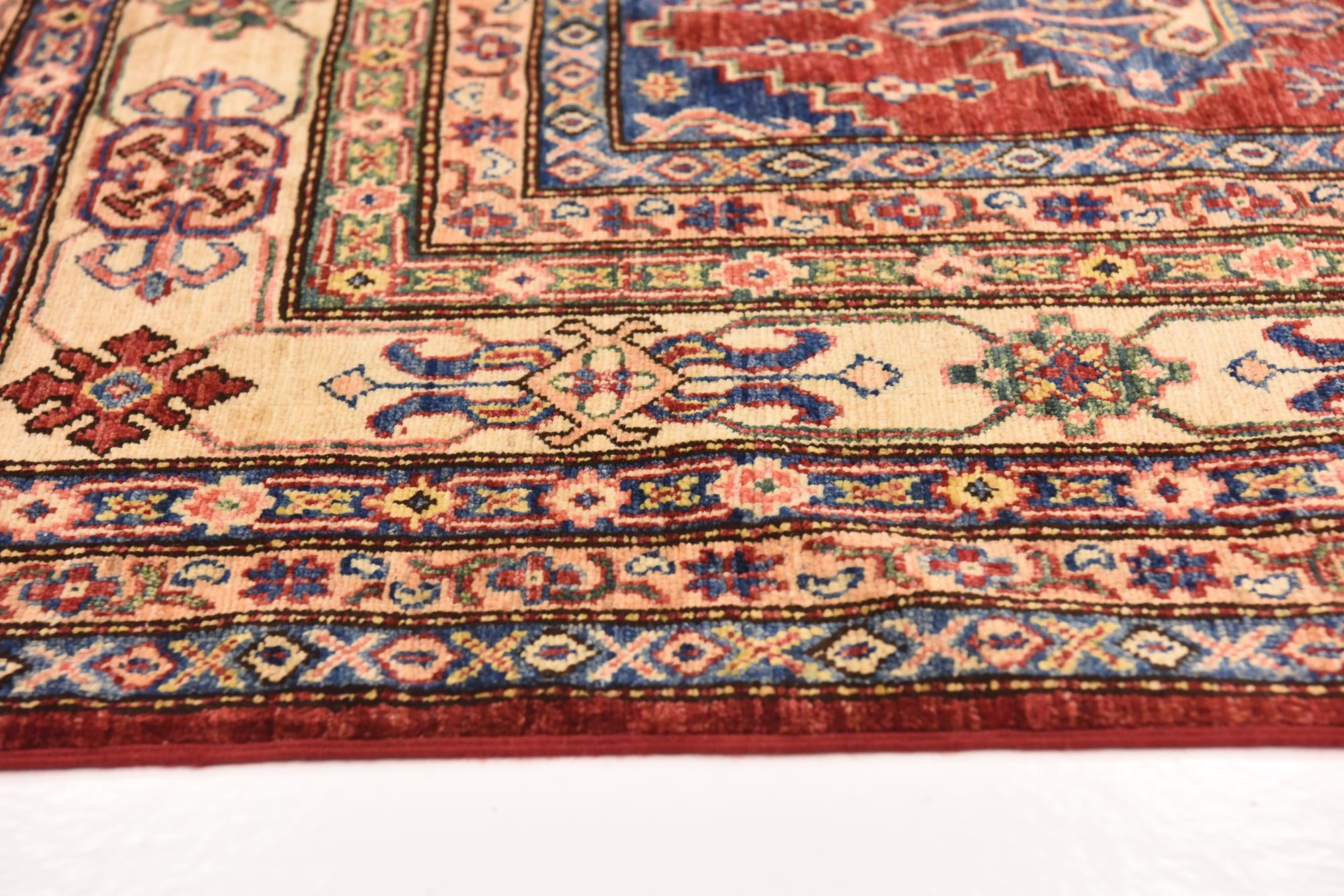 6' 8 x 9' 10 Hand Knotted Kazak Oriental Wool Rug