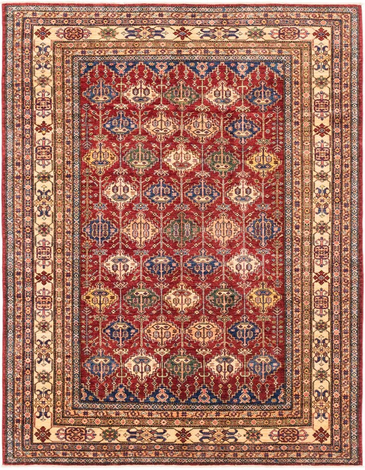 Detail image of 6' 8 x 9' 10 Hand Knotted Kazak Oriental Wool Rug