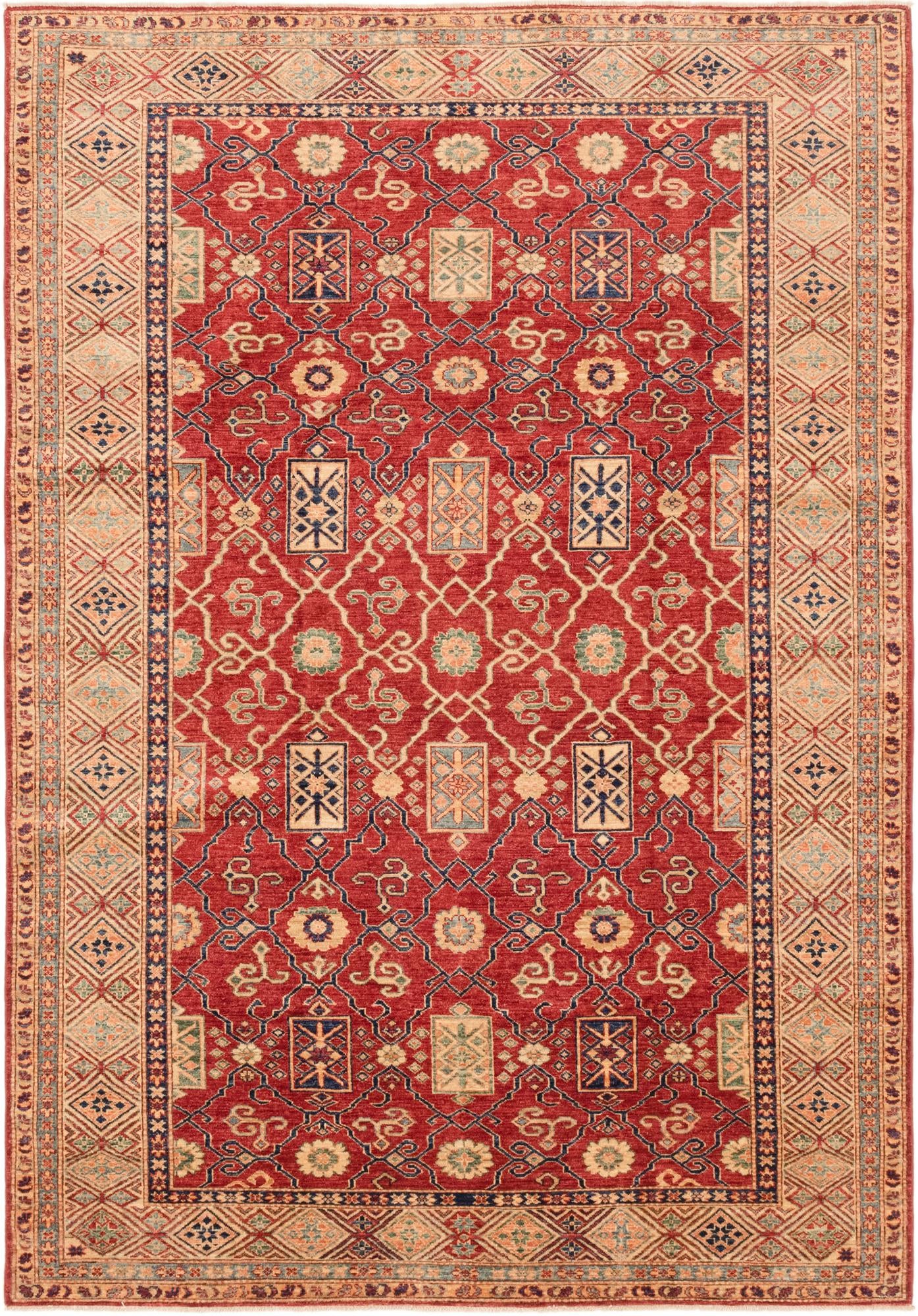 6' 6 x 9' 6 Hand Knotted Kazak Oriental Rug