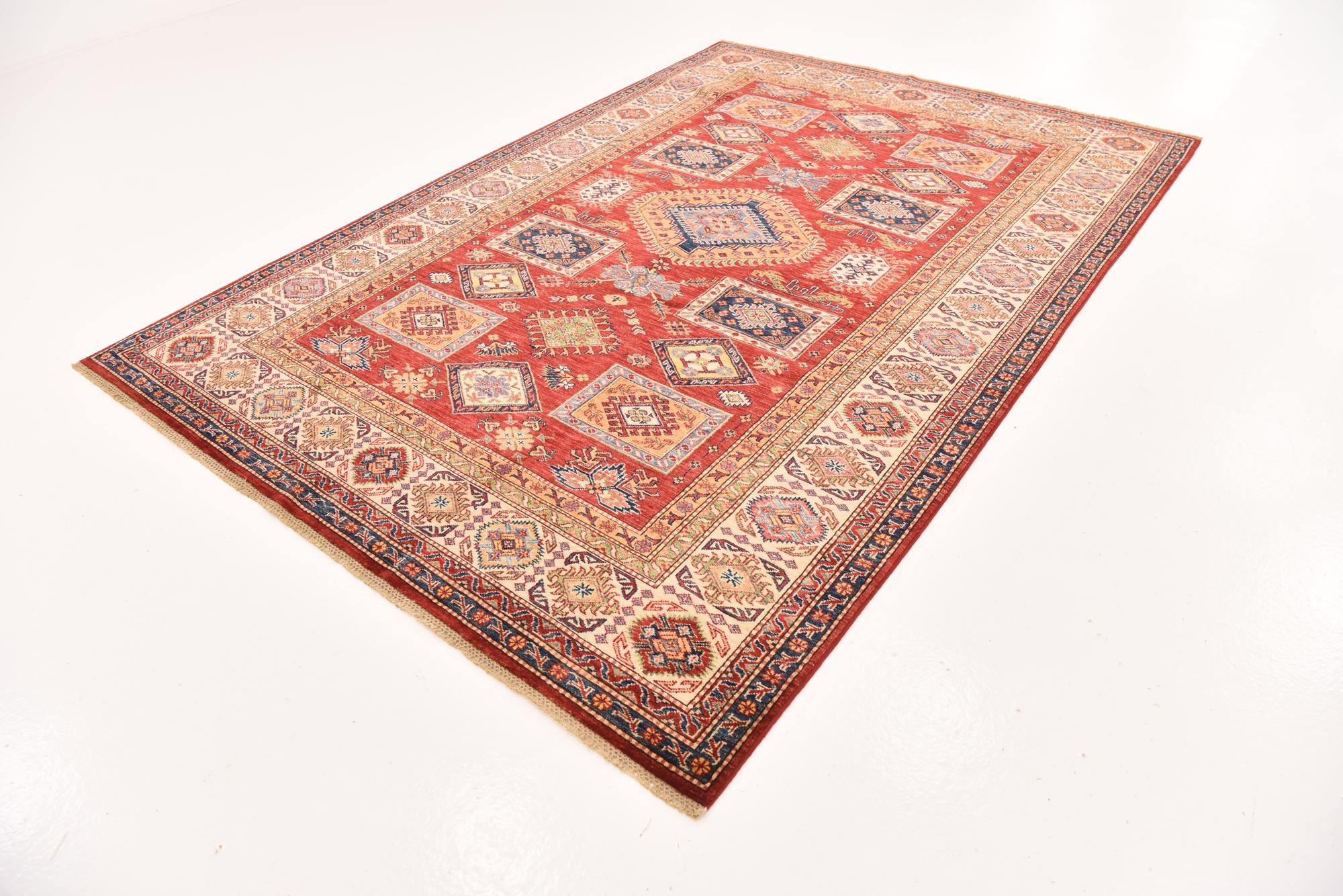 6' 6 x 9' 8 Hand Knotted Kazak Oriental Rug