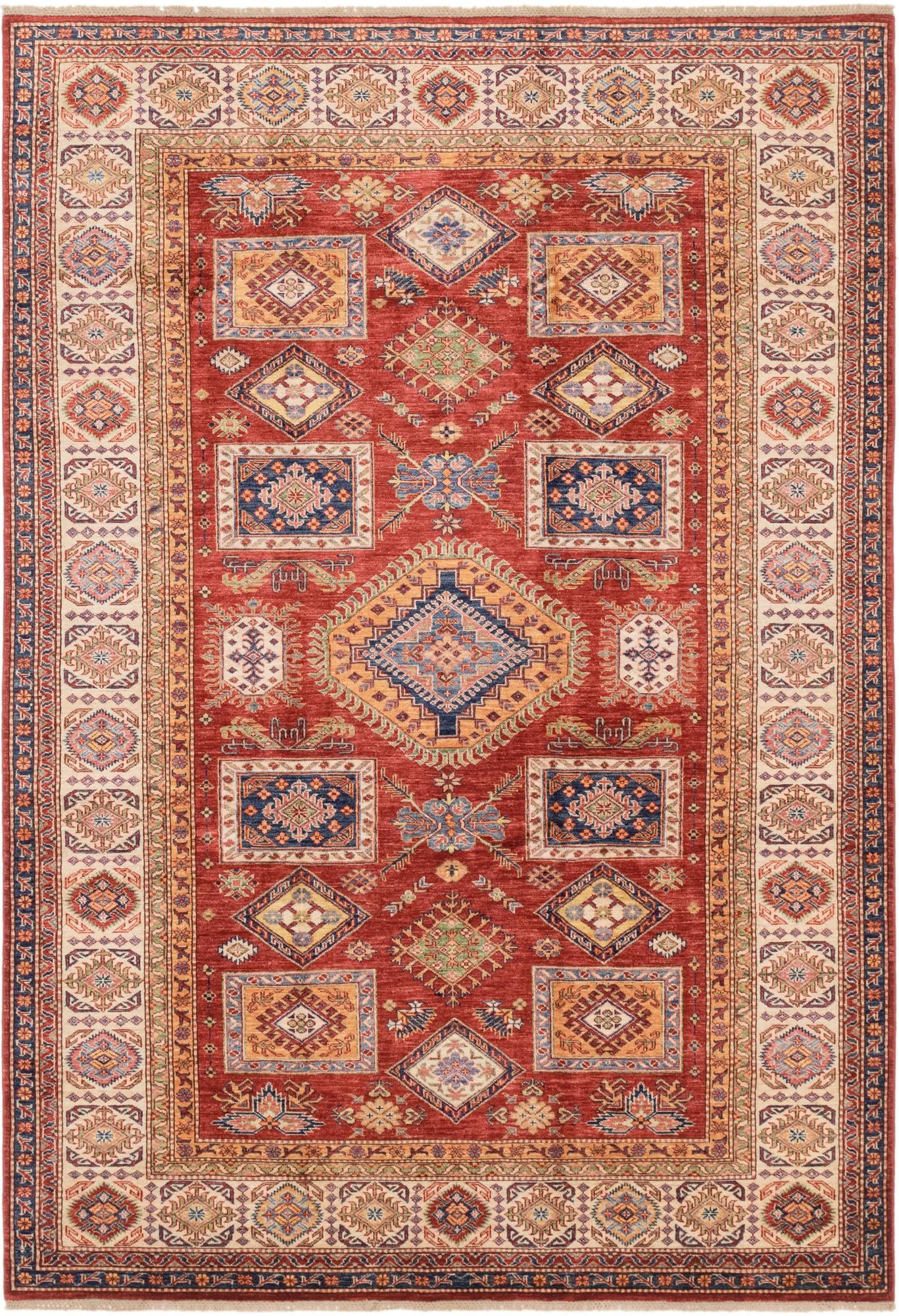 6' 6 x 9' 8 Hand Knotted Kazak Oriental Rug
