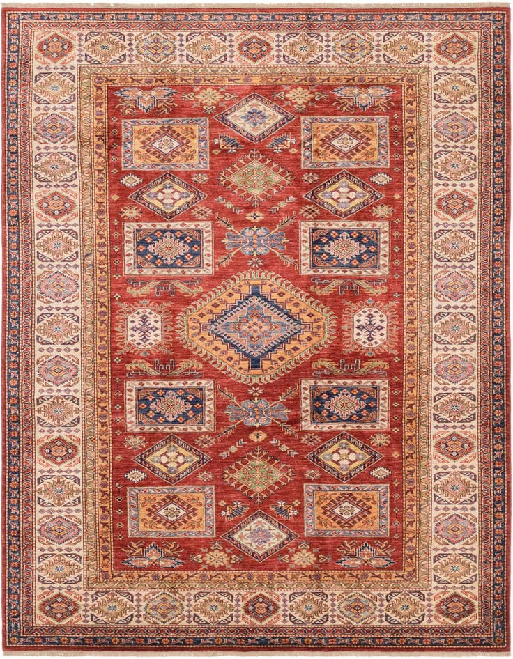 Detail image of 6' 6 x 9' 8 Hand Knotted Kazak Oriental Rug