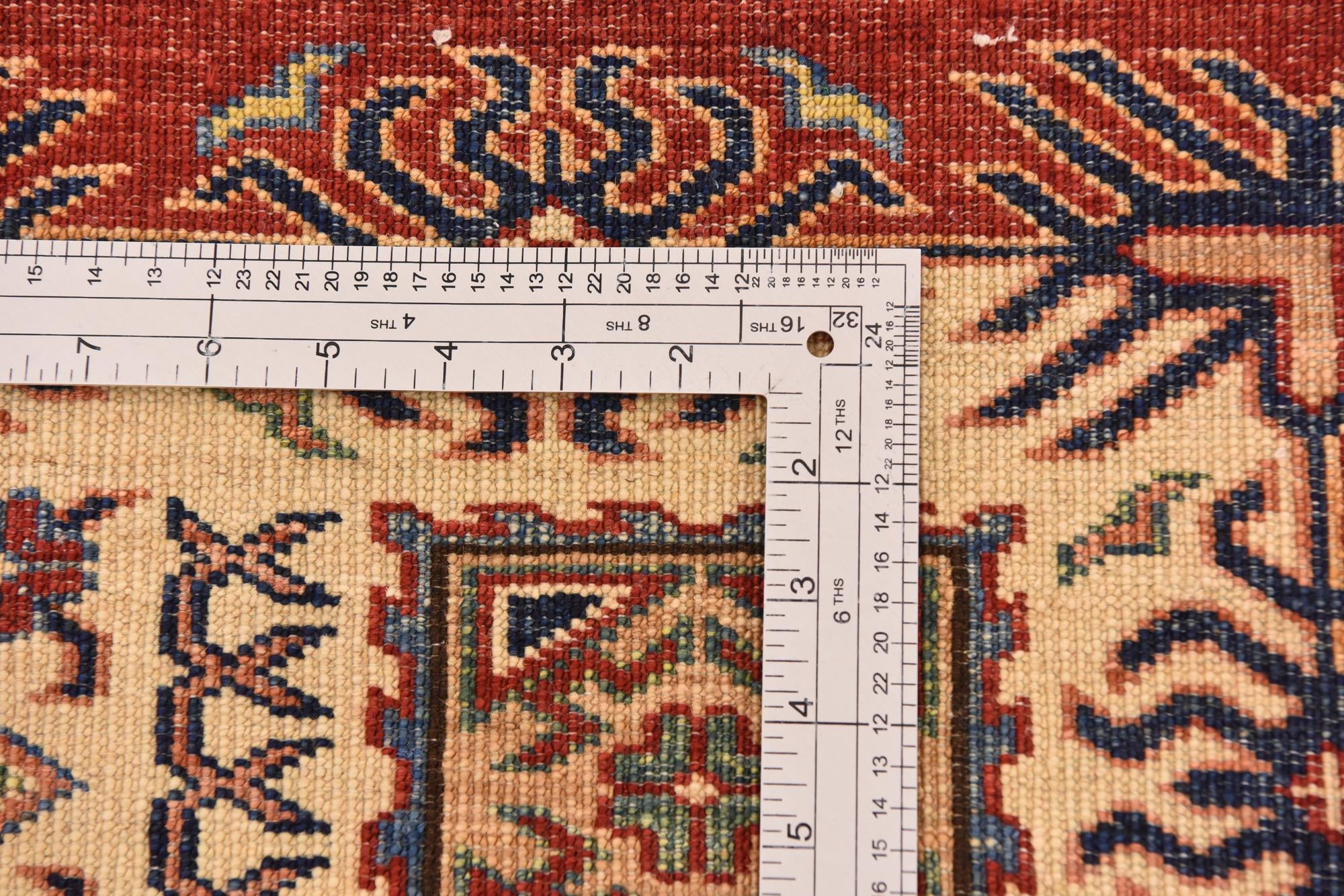 6' 8 x 9' 6 Hand Knotted Kazak Oriental Rug