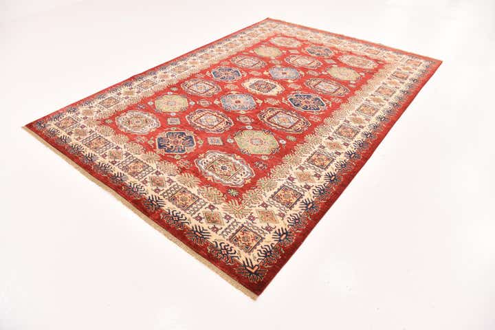 6' 8 x 9' 6 Hand Knotted Kazak Oriental Rug