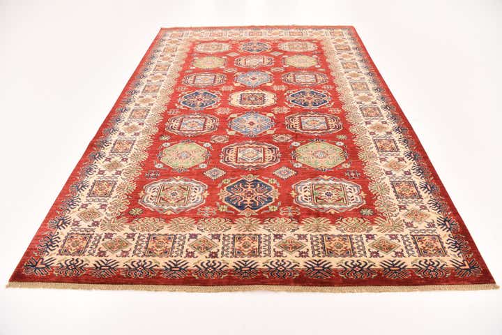 6' 8 x 9' 6 Hand Knotted Kazak Oriental Rug
