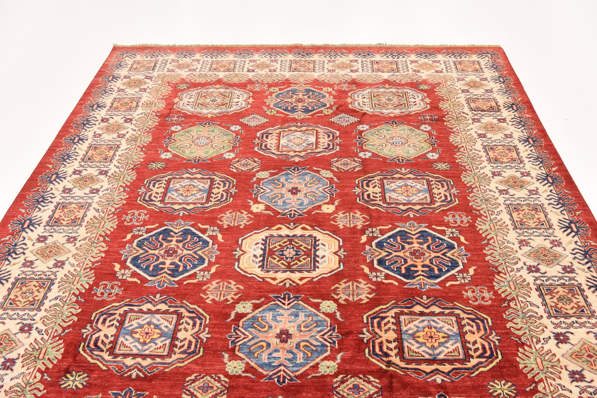 6' 8 x 9' 6 Hand Knotted Kazak Oriental Rug