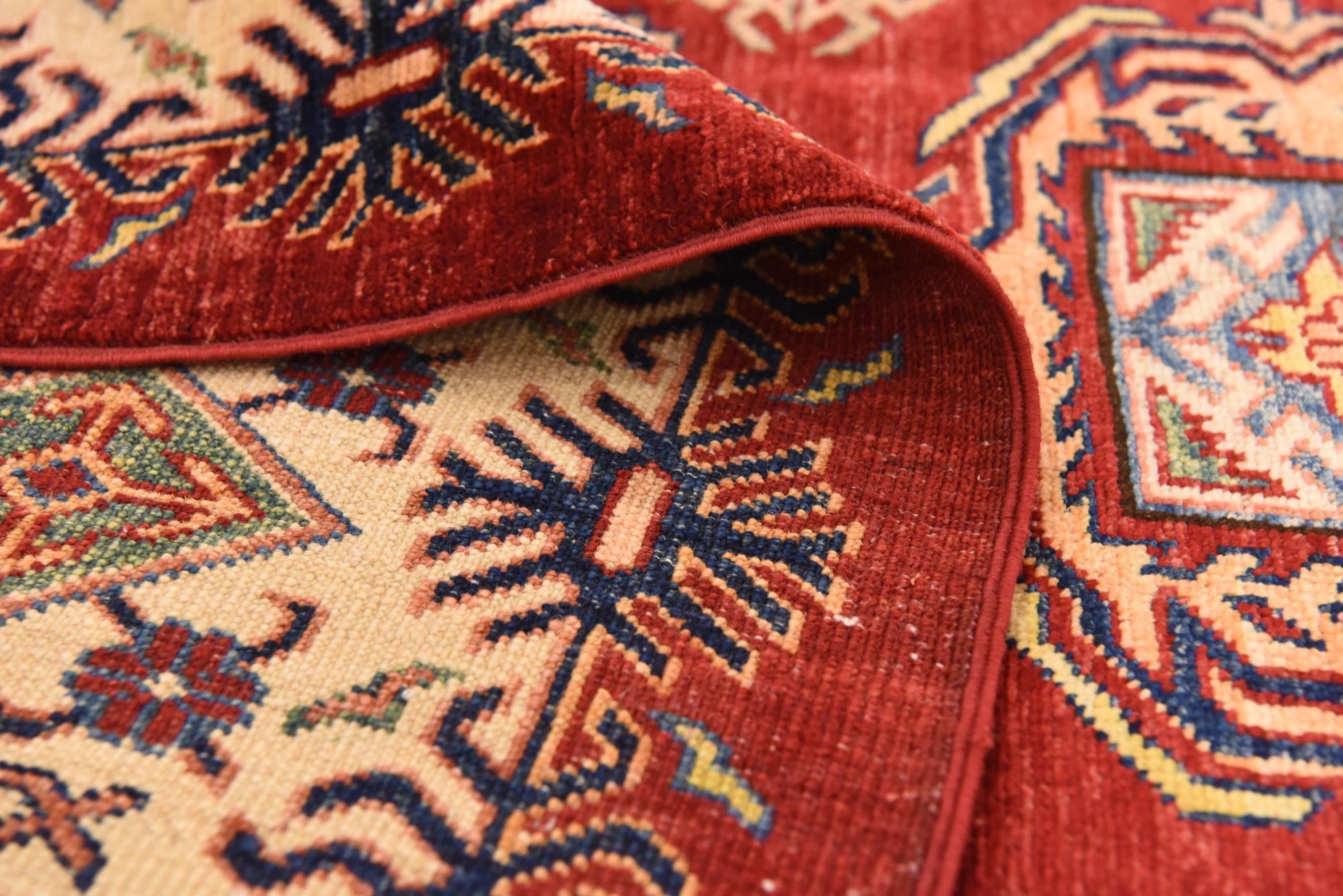 6' 8 x 9' 6 Hand Knotted Kazak Oriental Rug