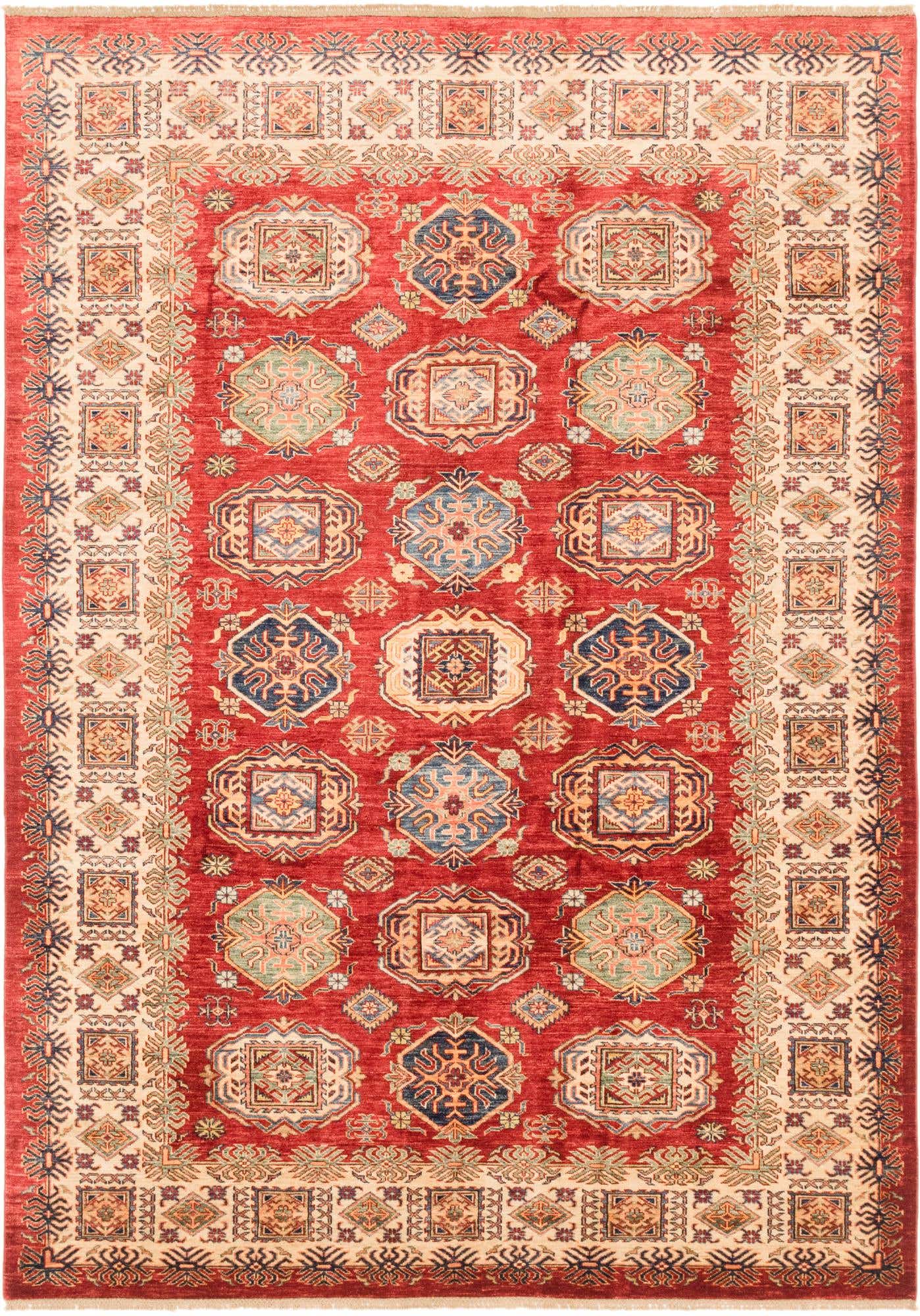 6' 8 x 9' 6 Hand Knotted Kazak Oriental Rug