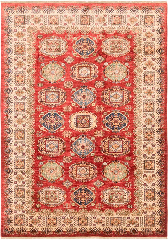 6' 8 x 9' 6 Hand Knotted Kazak Oriental Rug