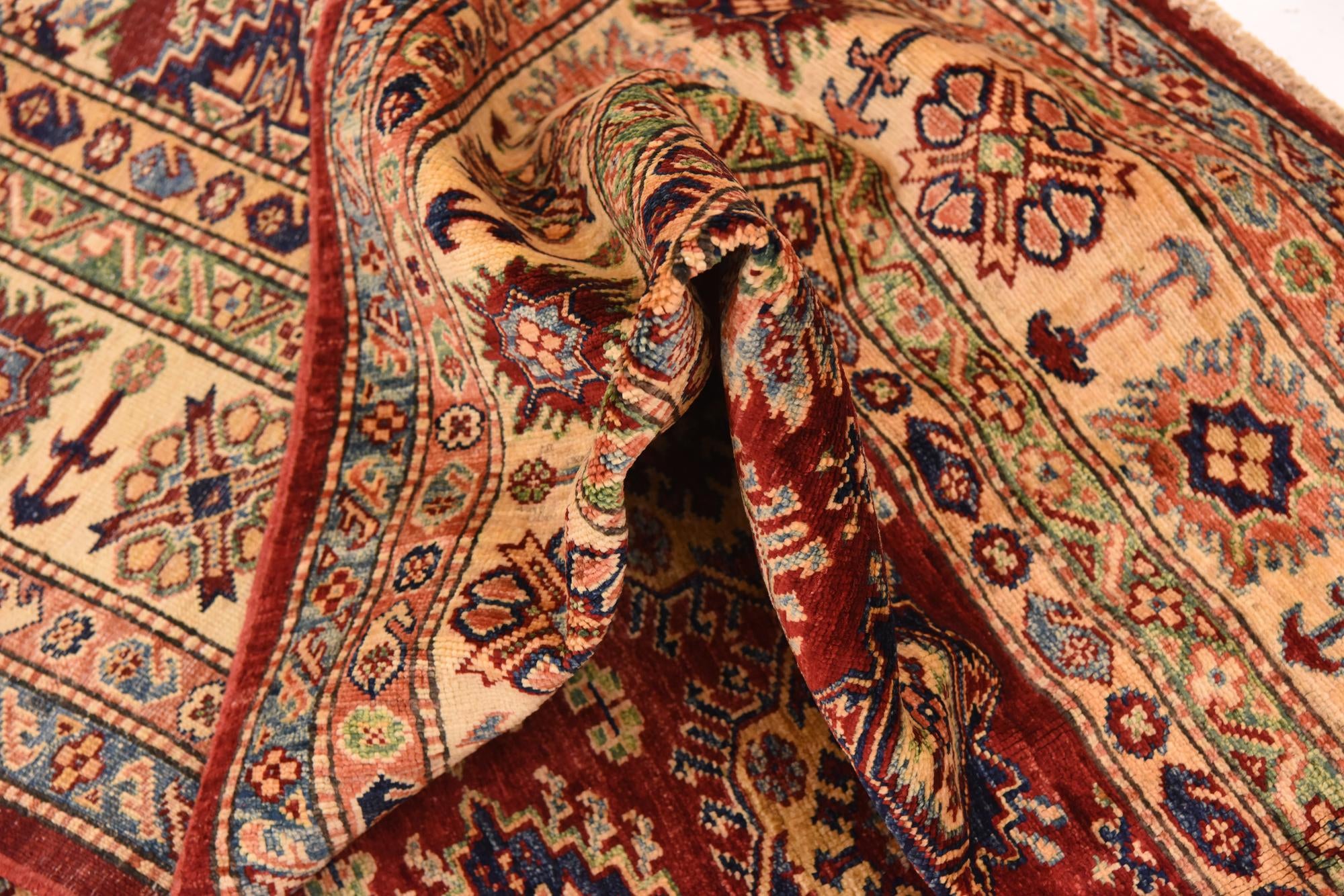6' 6 x 9' 3 Hand Knotted Kazak Oriental Rug