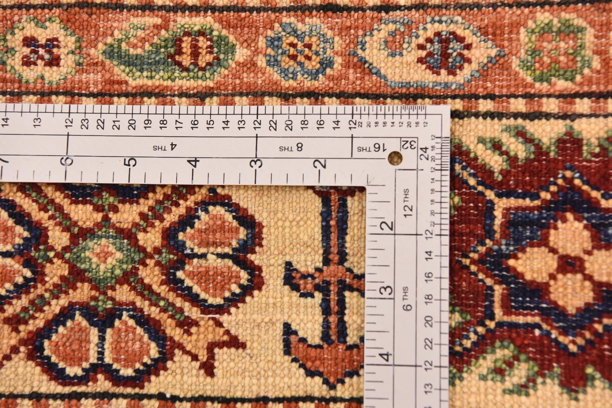 6' 6 x 9' 3 Hand Knotted Kazak Oriental Rug