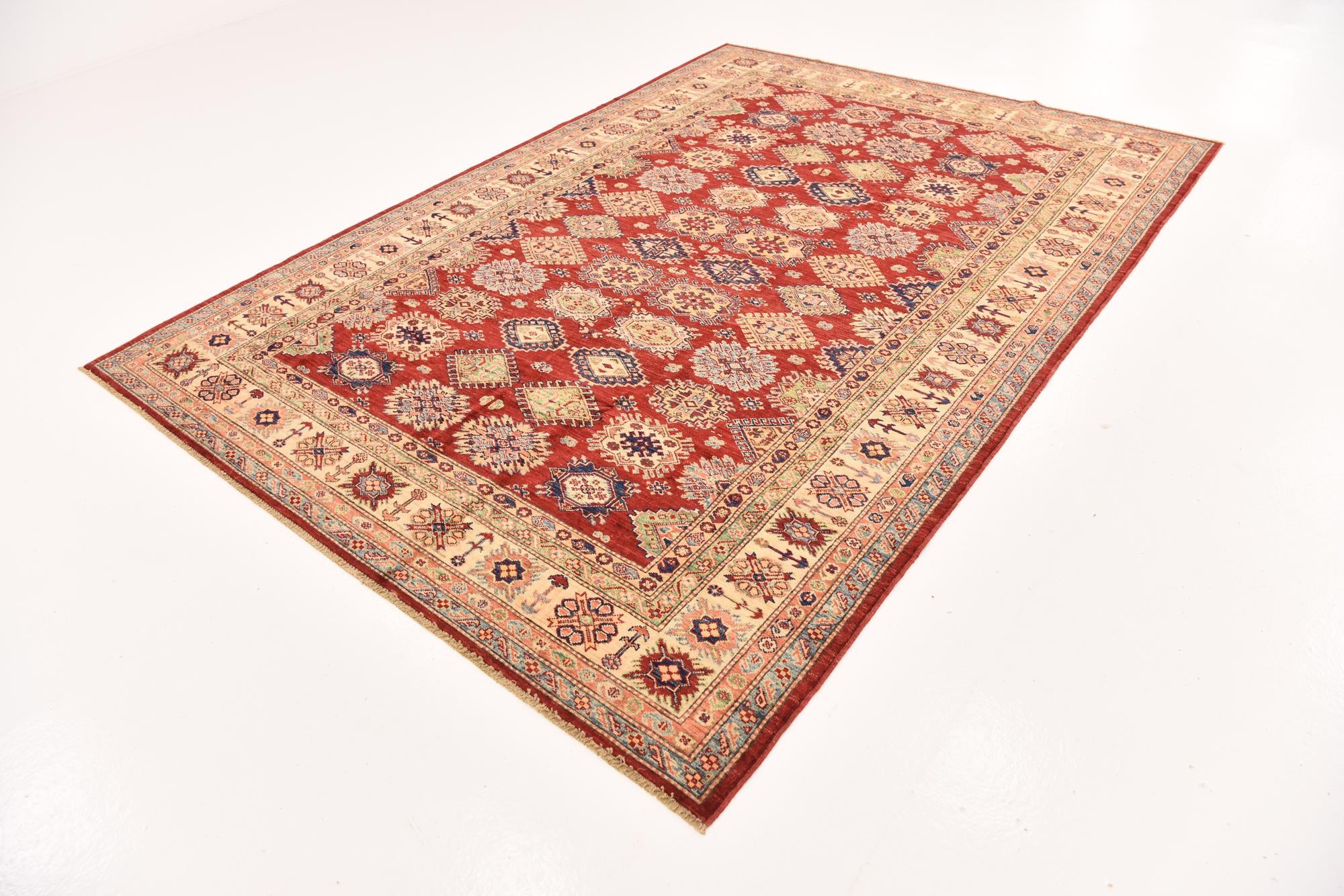6' 6 x 9' 3 Hand Knotted Kazak Oriental Rug