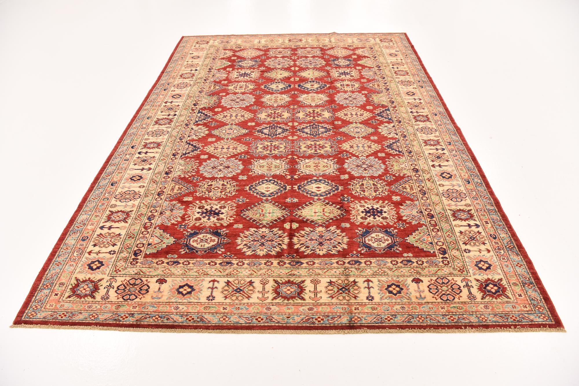 6' 6 x 9' 3 Hand Knotted Kazak Oriental Rug