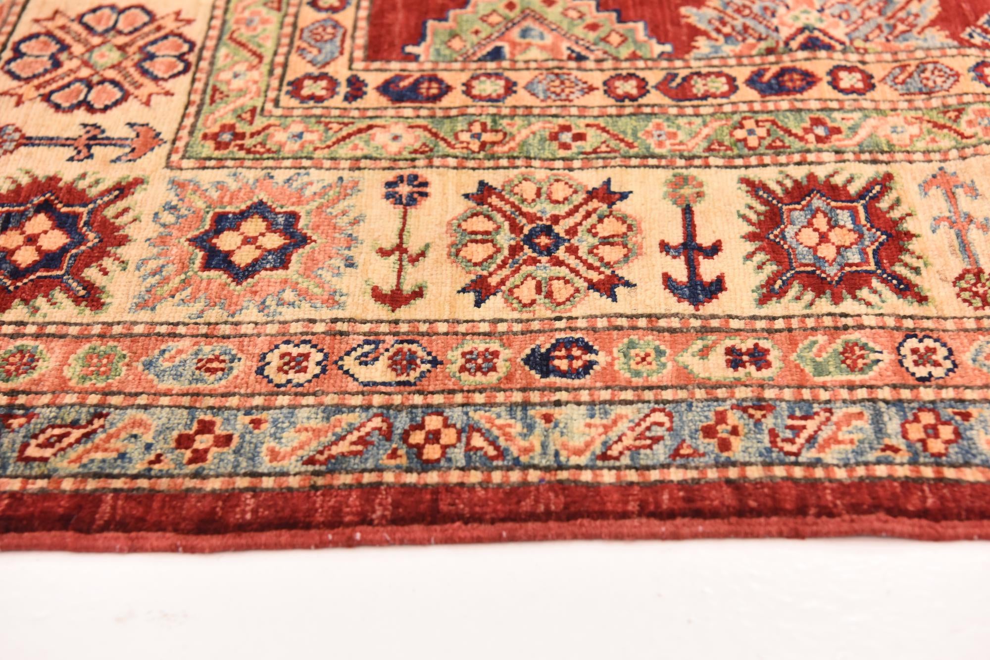 6' 6 x 9' 3 Hand Knotted Kazak Oriental Rug