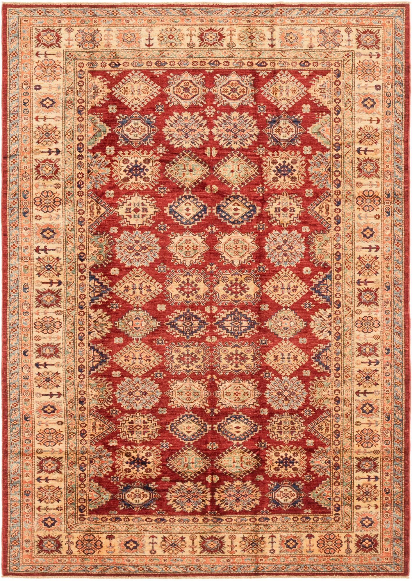 6' 6 x 9' 3 Hand Knotted Kazak Oriental Rug