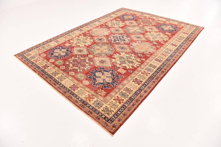 Detailansicht von 205cm x 285cm Handgeknüpft Kazak Orientalisch Teppich