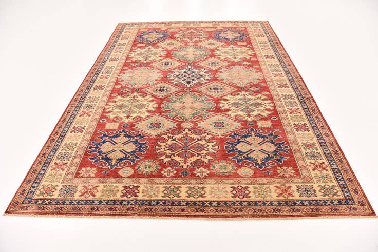 Detailansicht von 205cm x 285cm Handgeknüpft Kazak Orientalisch Teppich