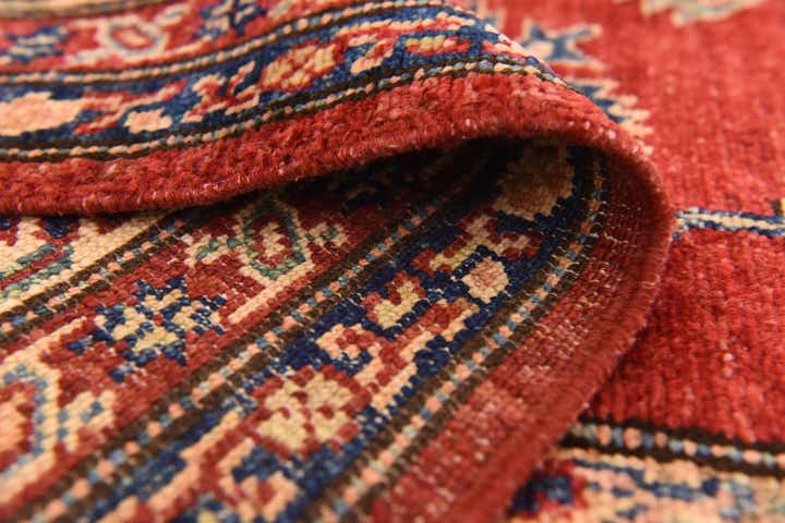 155cm x 205cm Hand Knotted Kazak Oriental Rug