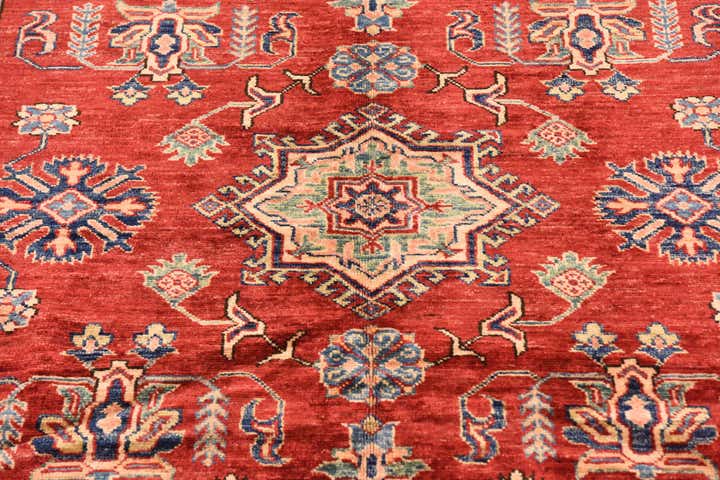 155cm x 205cm Hand Knotted Kazak Oriental Rug