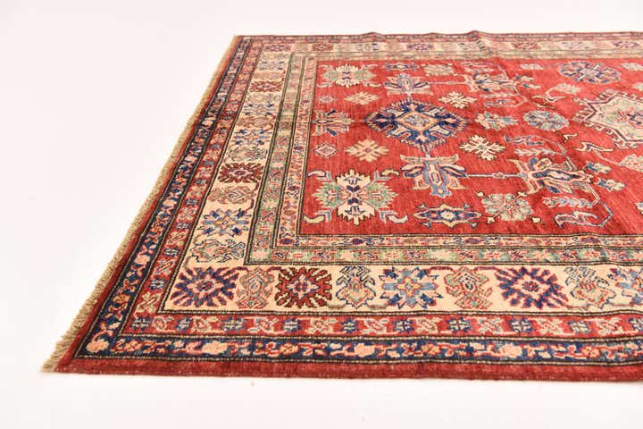 155cm x 205cm Hand Knotted Kazak Oriental Rug