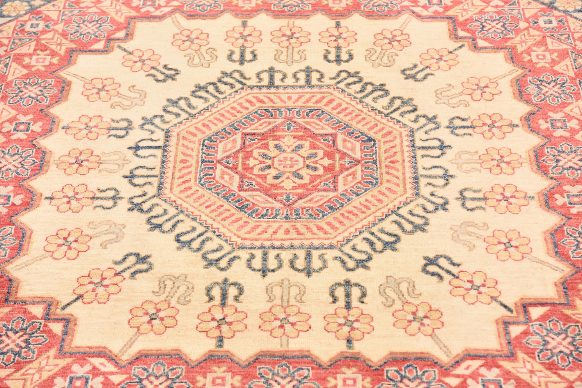 6' 6 x 9' 7 Hand Knotted Kazak Oriental Rug