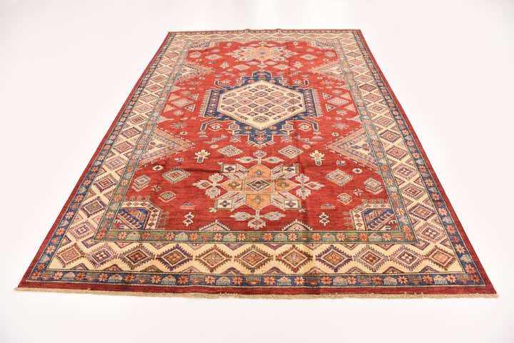 6' 8 x 9' 10 Hand Knotted Kazak Oriental Rug