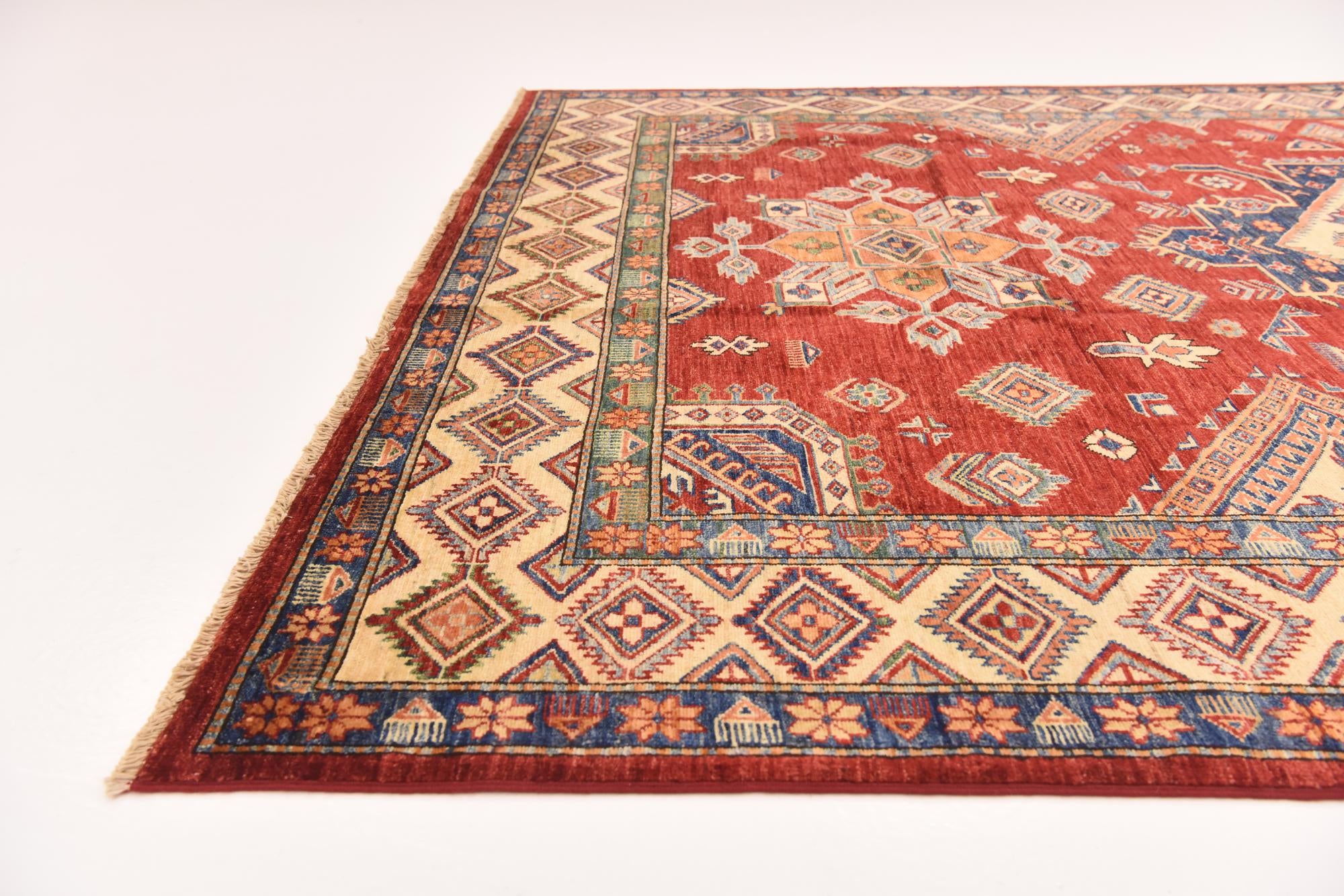 6' 8 x 9' 10 Hand Knotted Kazak Oriental Rug