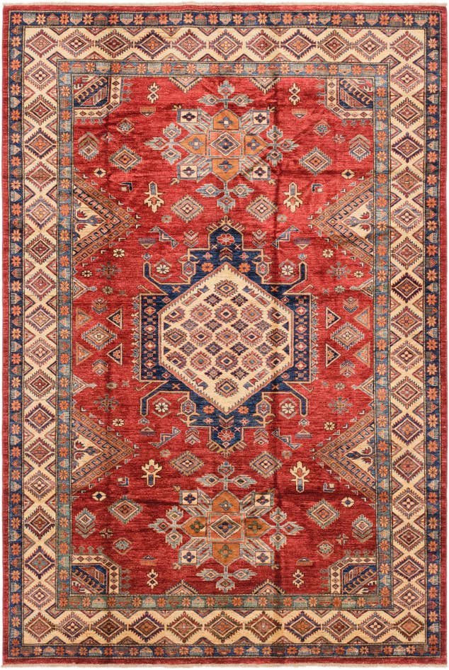 Detail image of 6' 8 x 9' 10 Hand Knotted Kazak Oriental Rug